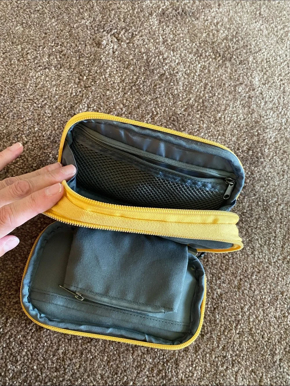 Travelon Mustard Yellow Electronics Accessory Pouch NWOT
